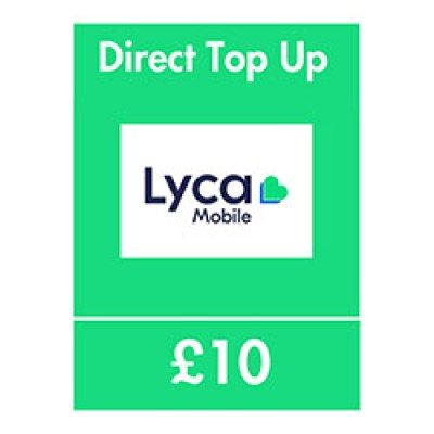 Lycamobile £10 Direct Mobile Top Up