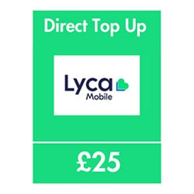 Lycamobile £25 Direct Mobile Top Up