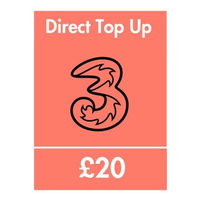 Three (3) £20 Direct Mobile Top Up