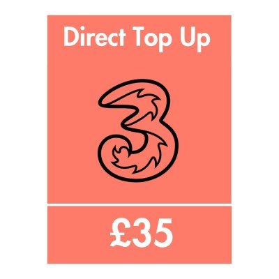 Three (3) £35 Direct Mobile Top Up