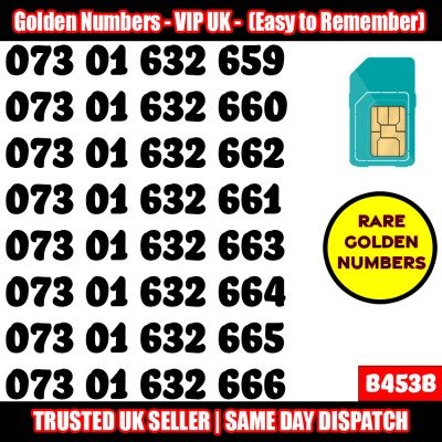 19 x Serial Golden EE Network Easy VIP Mobile Number – Best For Company/Business- B453B