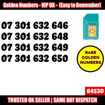 20 x Serial Golden EE Network Easy VIP Mobile Number – Best For Company/Business- B453D