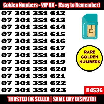 50 x Serial Golden EE Network Easy VIP Mobile Number – Best For Company/Business- B453G