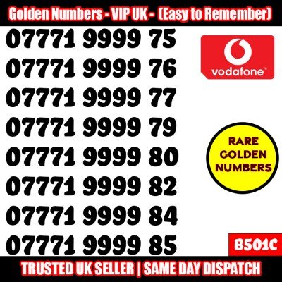 GOLD EASY MOBILE NUMBER MEMORABLE PLATINUM VIP UK PAY AS YOU GO SIM LOT B501C