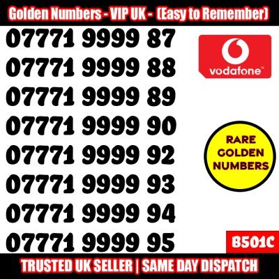 GOLD EASY MOBILE NUMBER MEMORABLE PLATINUM VIP UK PAY AS YOU GO SIM LOT B501C