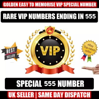 Golden Number Platinum VIP UK SIM Card – Easy to Memorise 555 Ending Numbers