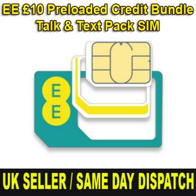 £10 EE Preloaded Bundle UK Network SIM Card