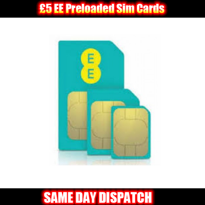 £10 EE Preloaded UK Network SIM Card - Active & Ready to USE