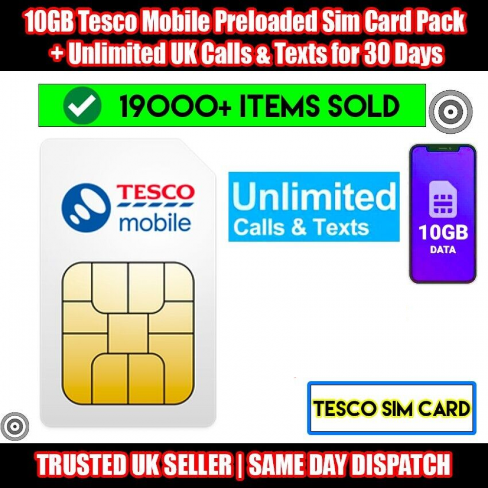 10 GB Tesco Preloaded Sim Card